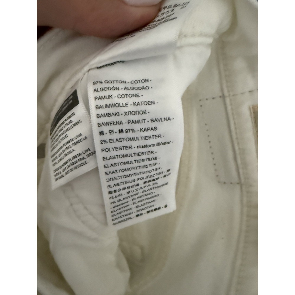 Levi's Ribcage Straight Ankle White Jeans Levis Size 30x29 NWT Flaw See Pics - Picture 11 of 13